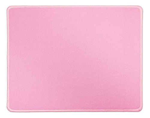 Alfombrilla De Ratón Rosa Con Bordes Cosidos (11 X 8.7 Pulga