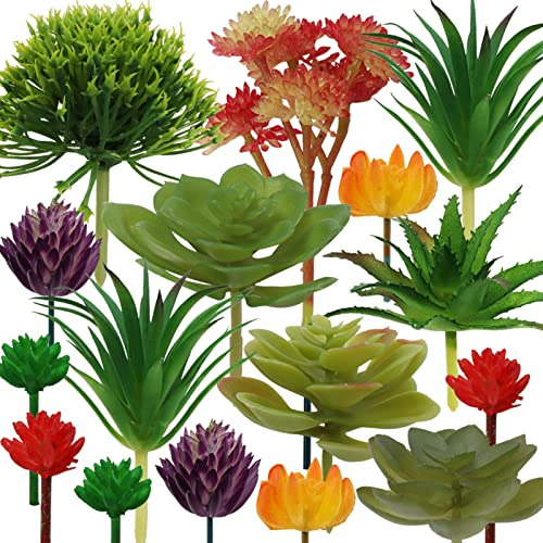 Suculentas Artificiales, 16pcs Suculentas Falsas De Col...