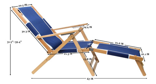 Foh silla de jardin plegable tumbona alberca sol playa