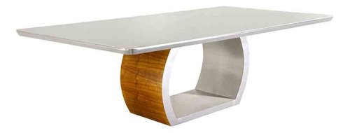 Mesa Para Sala De Jantar Ellis 180 Mobillare Cor Da Tampa Off White / Imbuia