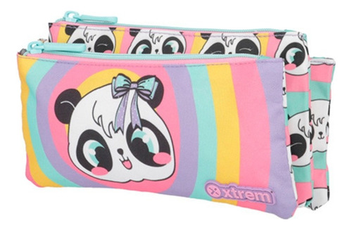 Lapicera Xtrem Trinity 4xt Multicolor Panda Color Rosa Lisa