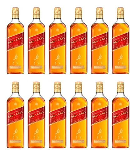 Whisky Johnnie Walker Red Label 1l - 12 Und