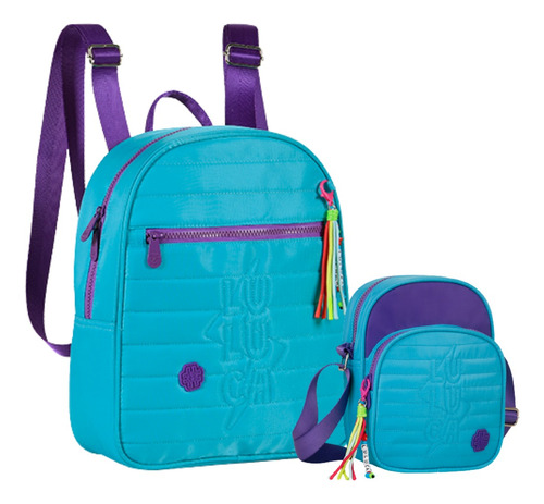 Kit Mini Mochila Bolsa Infantil Costas Luluca + Shoulder Bag