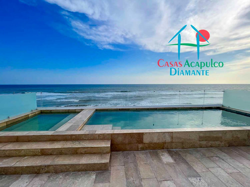Cad Ikaroa Ph 6. Penthouse De Playa Con Terraza, Alberca, Jacuzzi Privados Y Vista Frontal Al Mar