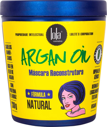 Mascara Tratamiento Argan Oil X 230 Ml Lola Cosmetics