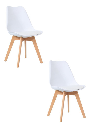 Kit 2 Cadeiras Para Sala De Jantar Saarinen Wood Espresso