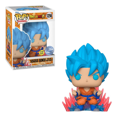 Funko Pop! Dbs - Goku Ssgss Kaio-ken Times Twenty #1256 Glow