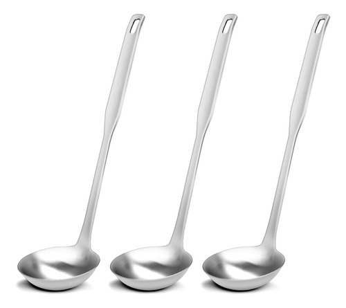 Set De 3 Cucharones De Cocina De Acero Inoxidable 25 Cm