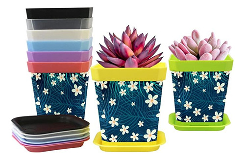 8-pack Plant Pots With Pallet Hawaiian Tropical Palm Tree