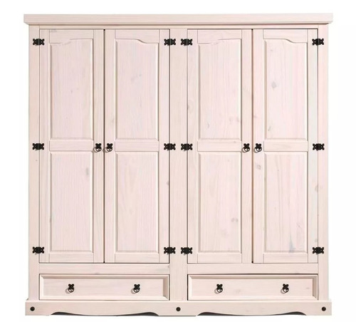 Guarda-roupa Menegotto 4 Puertas cor branco de madeira com 4 portas  de dobradiças