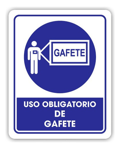 Señalamiento Uso Obligatorio De Gafete 30x40 Seguridad