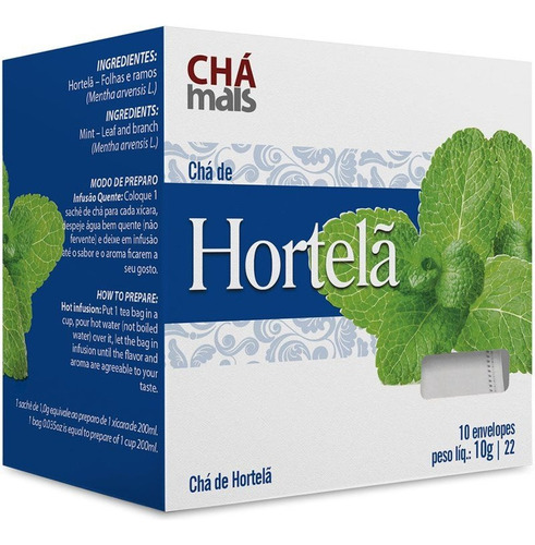 Chá De Hortelã - Chá Mais Clinicmais 10 Envelopes