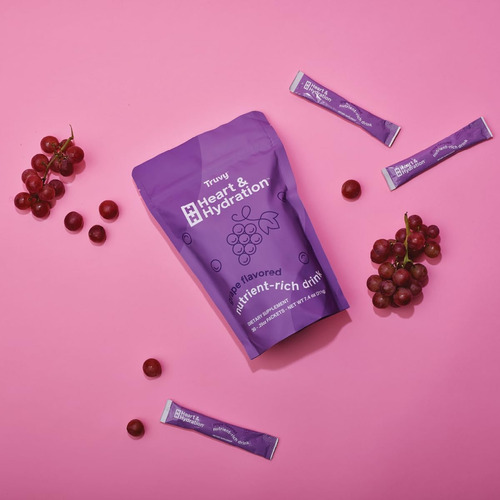 Truvy Heart & Hydration, Sabor Uva (30 Pacotes Individuais)