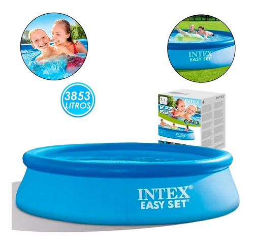 Piscina Inflável redondo Intex Easy Set 28120 3853L azul caixa