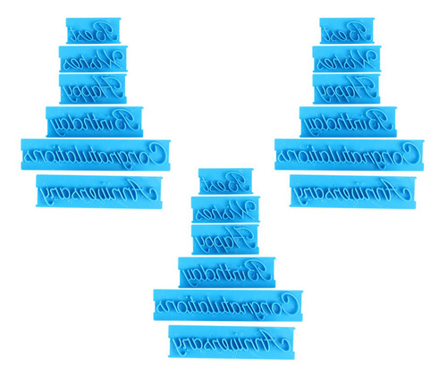 Juego De 3 Moldes Con Letras Para Escribir A Mano Y Tartas