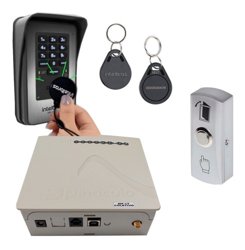 Porteiro Intelbras Rfid+tags+central Interfone Celular Mp1t