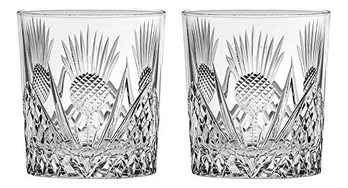 Scottish Thistle Juego De 2 Vasos De Whisky Grandes De Crist