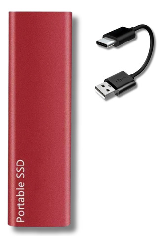 Disco Duro 1000 Gb Ssd Tipo C Usb Estado Solido 1 Tb Rojo