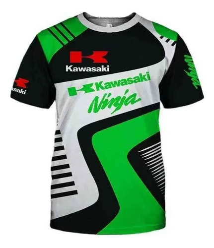 Camiseta De Manga Corta Con Estampado 3d Kawasaki