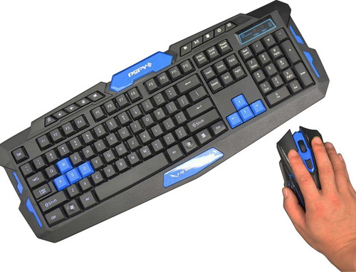 Imagen 4 de 6 de Combo Teclado Mouse Gamer Inalámbrico Hk8100