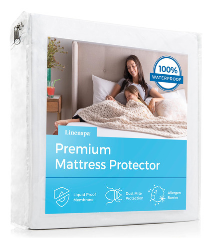 Protector De Almohada Linenspa, Impermeable, Hipoalergenico,