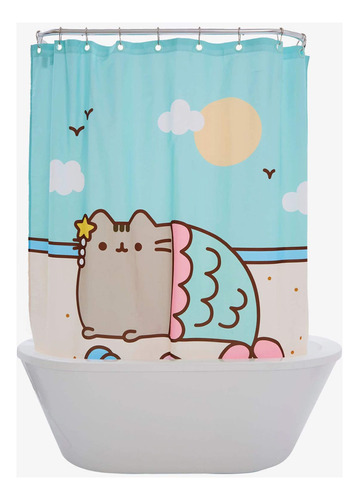 Pusheen - Cortina De Ducha Color Multicolor