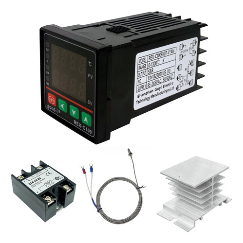 Controlador De Temperatura Pid, Pantalla Digital Rex-c100 Ca