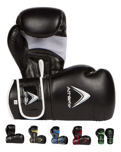 Guantes De Boxeo Atletas 14 Oz Negro/plata