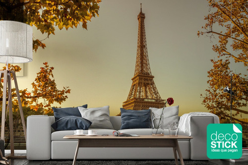 Imagen 1 de 2 de Foto Mural Mate  Autoadhesivo Torre Eiffel Maxima Calidad