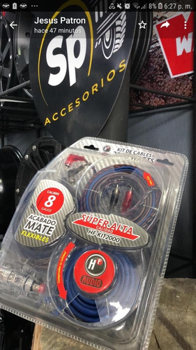 Kit Cables 2000 Watts Acabado Mate Flexible Sonido Rzr 