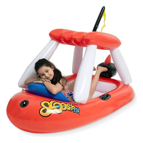 Flotador Para Piscina De Barco Con Techo Nuevo Joyin