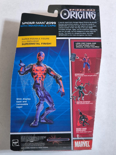 Figura Spiderman Origins Spider Man 2099 Capa Removible 2006