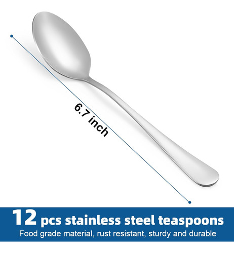 12pcs Cuchara De Acero Inoxidable Para Uso Doméstico