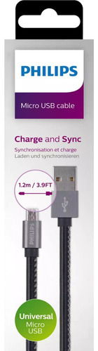 Cabo Do 1 Usb A Em 1 Micro Usb Philips Dlc2518b Do 1.2m