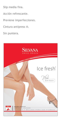 Medias Panty Silvana Ice Fresh 6435 Sin Puntera