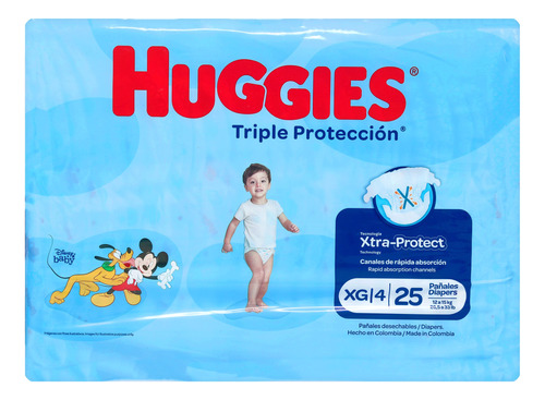 Pañal Huggies Triple Proteccion Etapa 4 X 25 Unidades