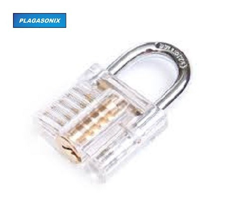 Imagen 4 de 10 de Candado Transparente Para Practica Cerrajeria Yale 50mm