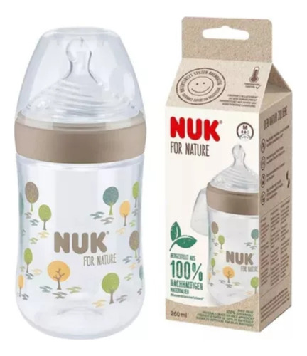 Mamadera Nuk Nature Sense 260ml 6m+ By Maternelle