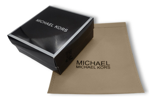 Cinturón Mk Michael Kors Moda Unisex Negro S 110cm Plateada