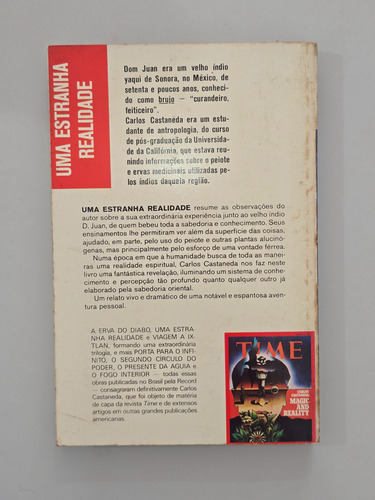 Livro Uma Estranha Realidade, Carlos Castaneda, Record (Usado)