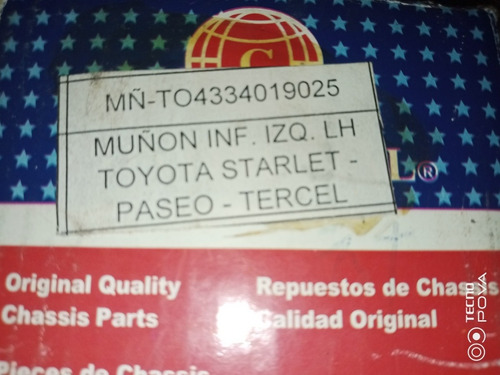 Muñón Inferior 43340-19025/toyota Corolla Starlet Izq/der