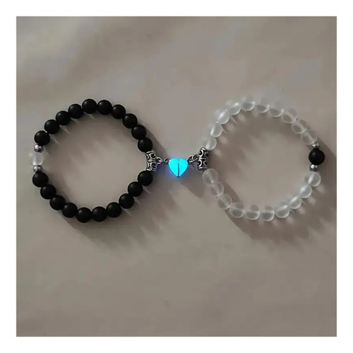 2ps Combinando Pulseira Casal Ímã Coração