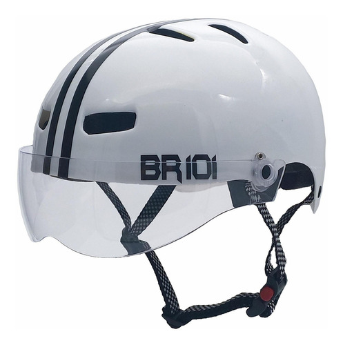 Capacete Br 101 Urbano Profissional Branco Vision Cristal M