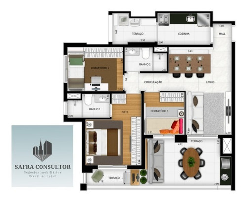 Imagem 9 de 22 de Apartamento À Venda No Tatuapé, 82m² + Deposito 2 Vagas Cobertas. Próximo Ao Shopping Metrô Tatuapé.