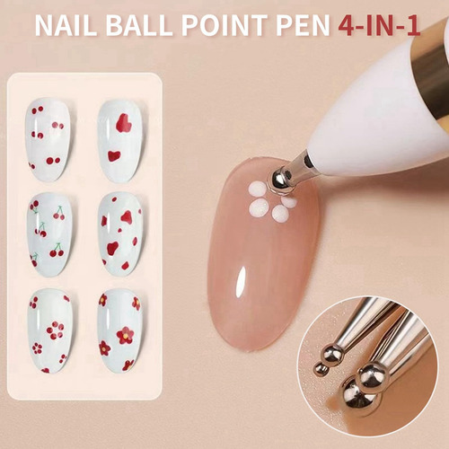 Rotulador De Uñas 4 En 1 Con Punta De Taladro Para Uñas, Her