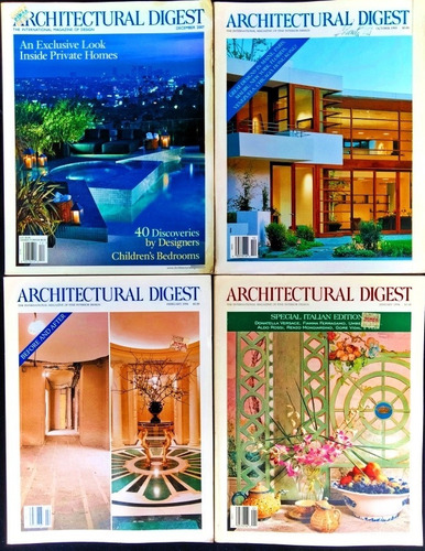 20 Revistas Diferentes De Architectural Digest En Pasta Blan (Usado)