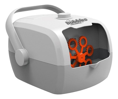 Máquina De Burbujas Portátil, Soplador De Burbujas Gris Y