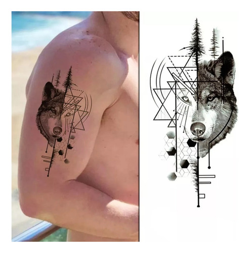 Kit 8 Tatuagens Falsas Temporárias Realista - Masculina