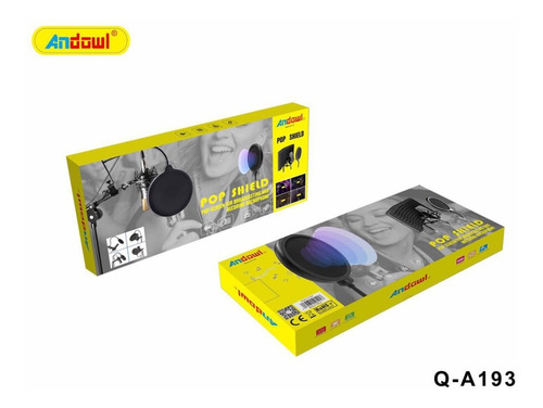 Imagen 4 de 4 de Filtro Anti Pop Pop Shield Andowls Micrófonos Alta Calidad