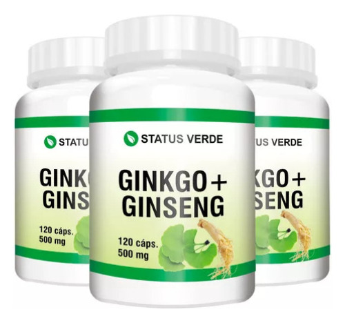 Kit Ginkgo Biloba + Ginseng 360 Cápsulas 500mg